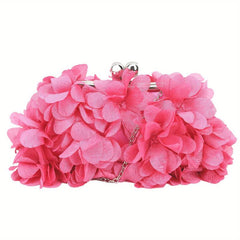 Metal Chain Kiss Lock Clutch Elegent Frame Purse Classic Evening Bag