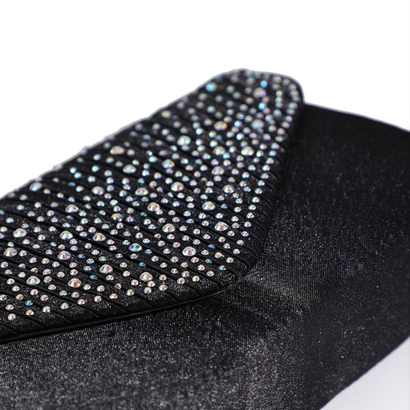 Sparkly Chain Envelope Handbag Glitter Flap Purse Classic Evening Bag