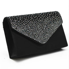Sparkly Chain Envelope Handbag Glitter Flap Purse Classic Evening Bag