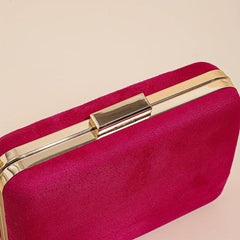 Classic Square Shoulder Bag Solid Evening Banquet Bag