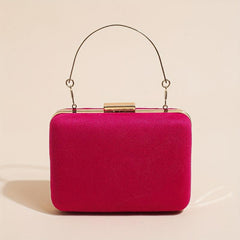 Classic Square Shoulder Bag Solid Evening Banquet Bag
