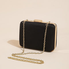 Classic Square Shoulder Bag Solid Evening Banquet Bag
