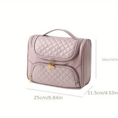 Argyle Cosmetic Bag Hanging Makeup Storage Large Capacity Wash Bag