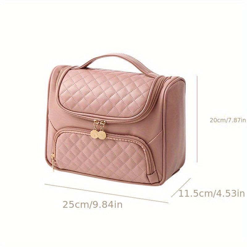 Argyle Cosmetic Bag Hanging Makeup Storage Large Capacity Wash Bag
