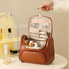 Argyle Cosmetic Bag Hanging Makeup Storage Large Capacity Wash Bag