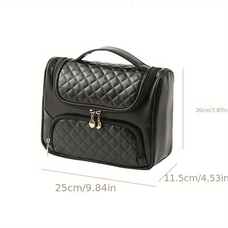 Argyle Cosmetic Bag Hanging Makeup Storage Large Capacity Wash Bag