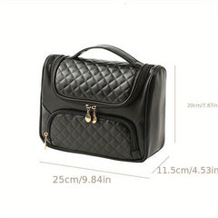 Argyle Cosmetic Bag Hanging Makeup Storage Large Capacity Wash Bag
