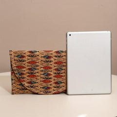 Vintage Fish Print Clutch Bag Vegan Leather Evening Handbag