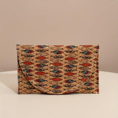 Vintage Fish Print Clutch Bag Vegan Leather Evening Handbag