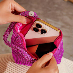 Glitter Dinner Bag Rhinestone Decor Hel Bag