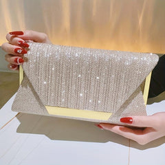 Sequins Ruched Evening Bag Glitter Clutch Purses For Women Envelope Handbag