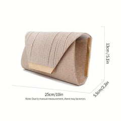 Sequins Ruched Evening Bag Glitter Clutch Purses For Women Envelope Handbag