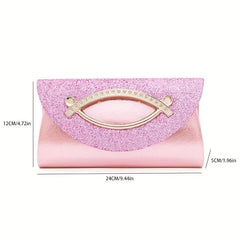Glitter Square Clutch Bag Crossbody Shoulder Bag
