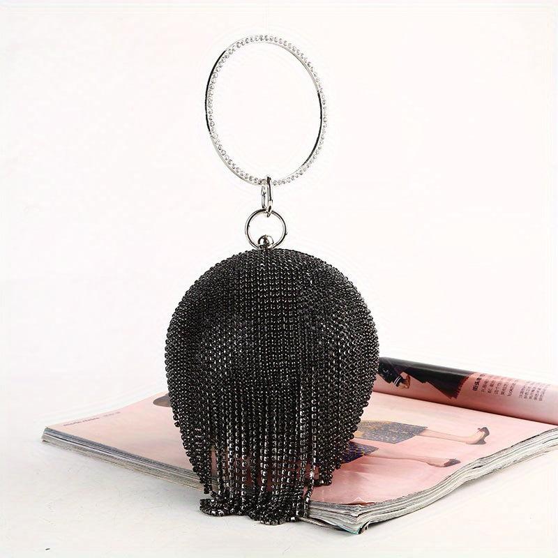 Tassel Rhinestone Evening Clutch Bag for Party Prom