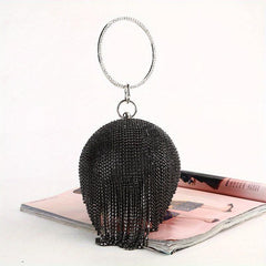 Tassel Rhinestone Evening Clutch Bag for Party Prom