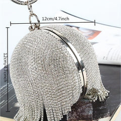 Tassel Rhinestone Evening Clutch Bag for Party Prom