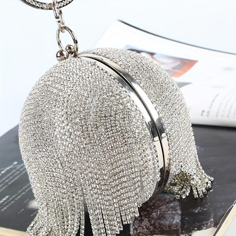Tassel Rhinestone Evening Clutch Bag for Party Prom