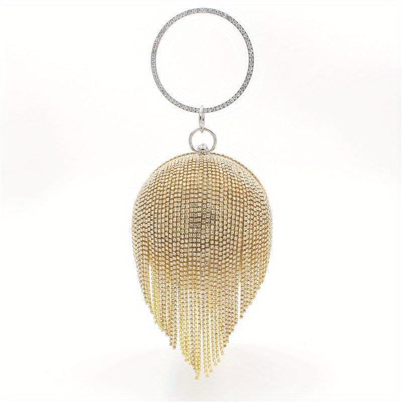 Tassel Rhinestone Evening Clutch Bag for Party Prom
