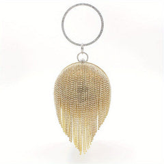 Tassel Rhinestone Evening Clutch Bag for Party Prom