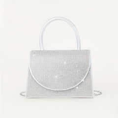 Rhinestone Evening Bag Glitter Chain Clutch Purse for Wedding Party