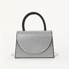 Rhinestone Evening Bag Glitter Chain Clutch Purse for Wedding Party