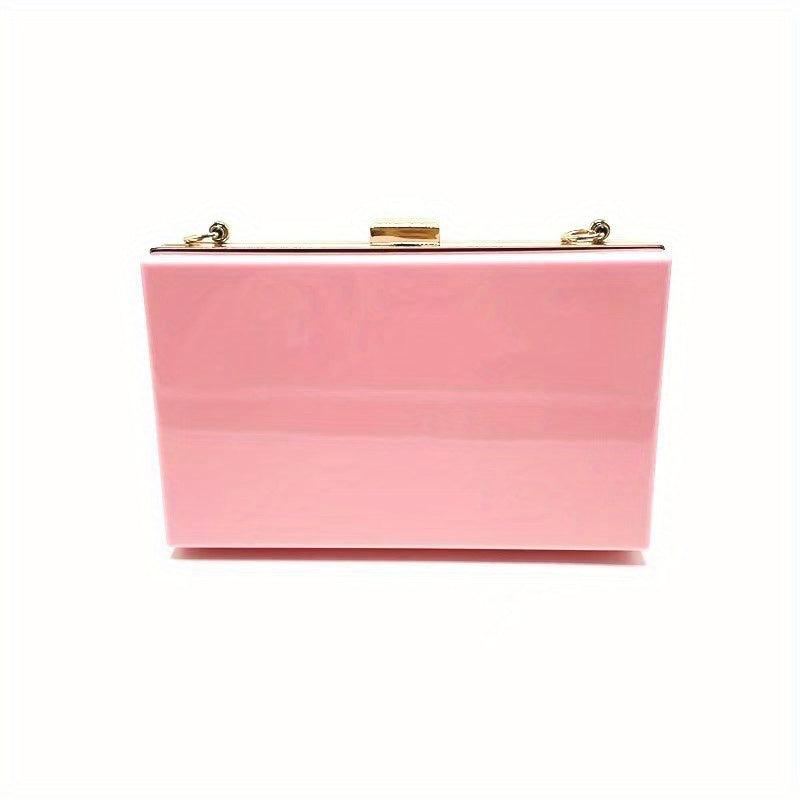 Acrylic Box Evening Bag Chain Crossbody Clutch Purse