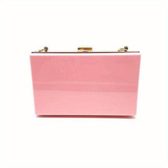 Acrylic Box Evening Bag Chain Crossbody Clutch Purse