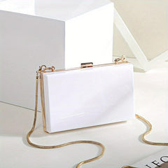 Acrylic Box Evening Bag Chain Crossbody Clutch Purse