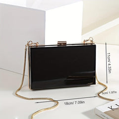 Acrylic Box Evening Bag Chain Crossbody Clutch Purse