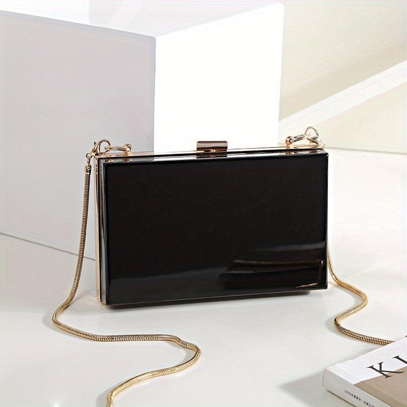 Acrylic Box Evening Bag Chain Crossbody Clutch Purse