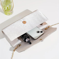 Rhinestone Ruched Clutch Bag Glitter Evening Party Banquet Bag
