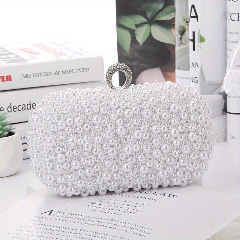 Pearl Evening Bag Clutch Handbag for Prom Party