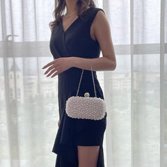 Pearl Evening Bag Clutch Handbag for Prom Party
