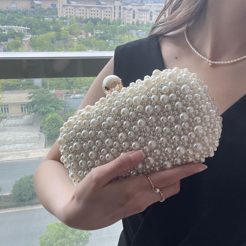 Pearl Evening Bag Clutch Handbag for Prom Party