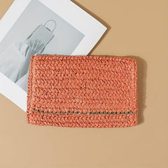 Boho Style Straw Bag Seaside Clutch Purse Vintage Beach Bag