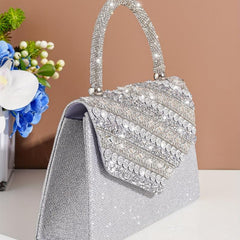 Glitter Rhinestone Satchel Bag Evening Party Handbag