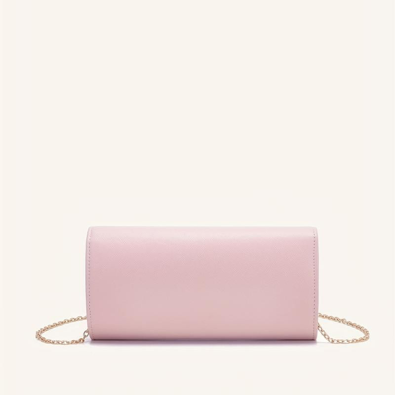 Pink Crossbody Bag Classic Flap Handbag & Clutch Purse