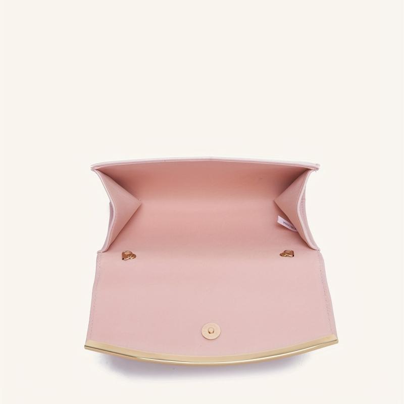 Pink Crossbody Bag Classic Flap Handbag & Clutch Purse