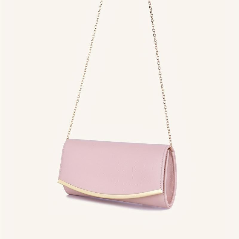 Pink Crossbody Bag Classic Flap Handbag & Clutch Purse