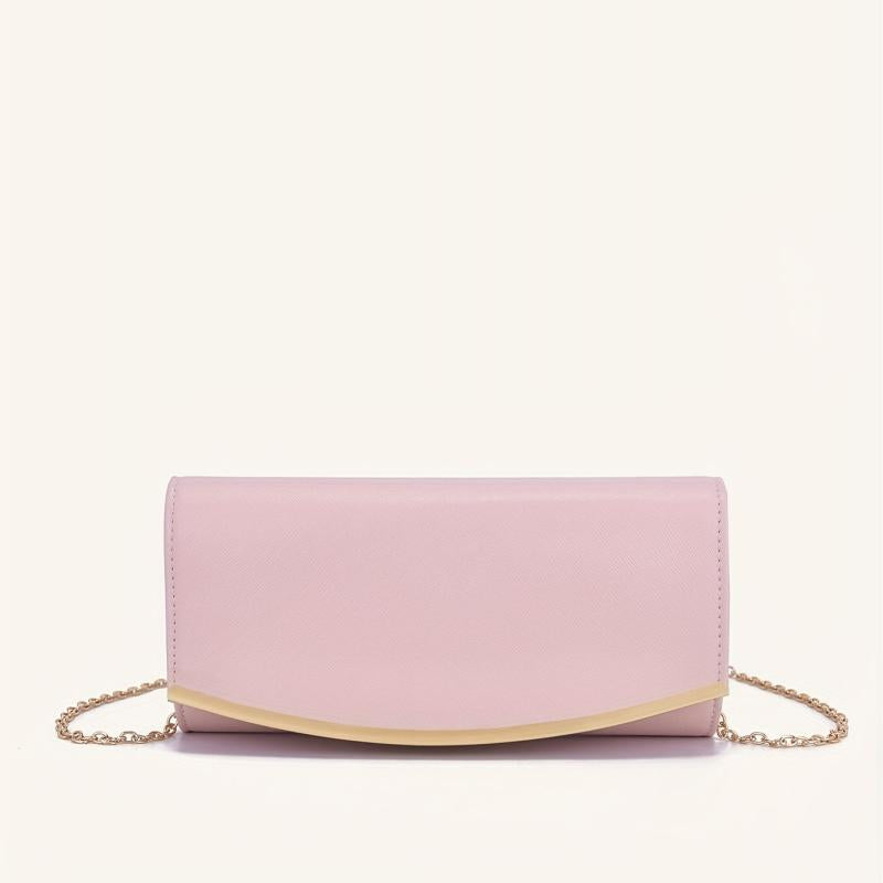 Pink Crossbody Bag Classic Flap Handbag & Clutch Purse