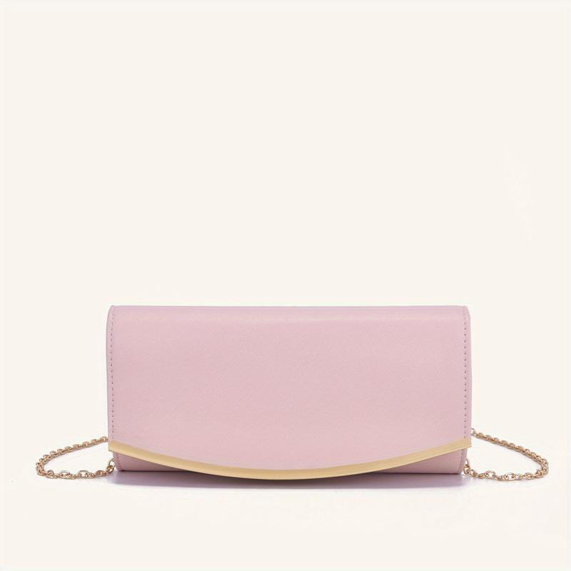 Pink Crossbody Bag Classic Flap Handbag & Clutch Purse