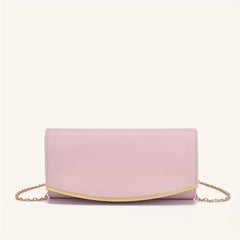 Pink Crossbody Bag Classic Flap Handbag & Clutch Purse