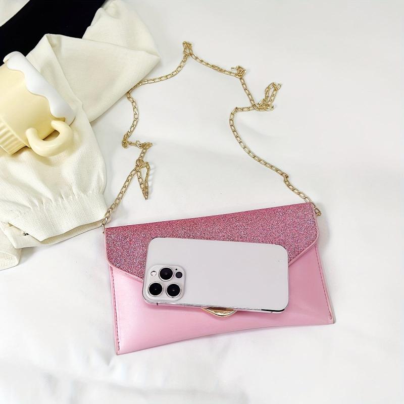 Glitter Envelope Clutch Bag Classic Flap Evening Bag