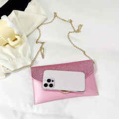 Glitter Envelope Clutch Bag Classic Flap Evening Bag