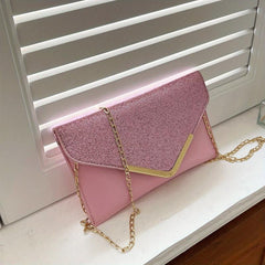Glitter Envelope Clutch Bag Classic Flap Evening Bag