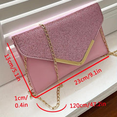Glitter Envelope Clutch Bag Classic Flap Evening Bag