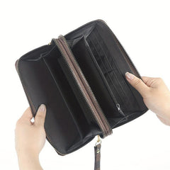 Zip Around Clutch Purse with Wristlet