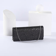 Sequins Decor Evening Bag Chain Clutch for Party