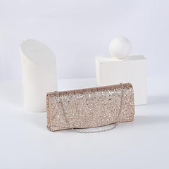 Sequins Decor Evening Bag Chain Clutch for Party