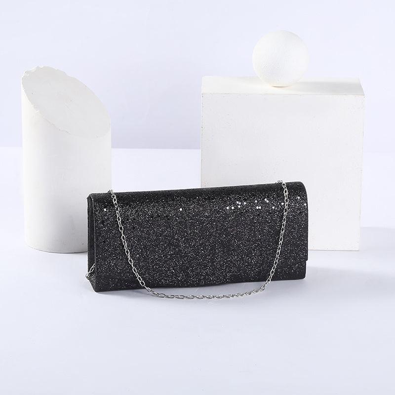 Sequins Decor Evening Bag Chain Clutch for Party